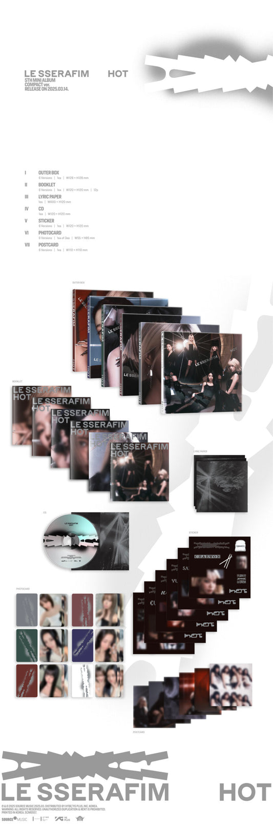 Le Sserafim – HOT (Compact Ver.) (Random) PRE ORDER